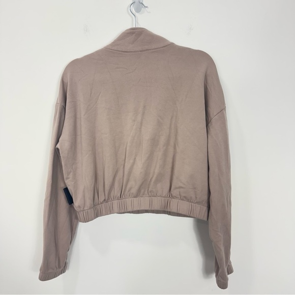 P’tula Mara Scrunch Crop Sweatshirt Beige Tan Size Large - Picture 5 of 10